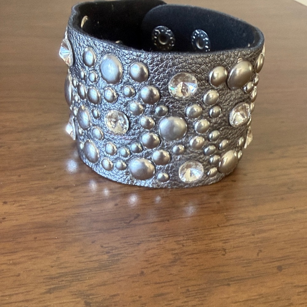 Studded Leather Cuff Bracelet